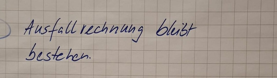 Flipchart Ausfallrechnung